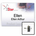 Vinyl Name Tag Holder w/ Pin/ Clip Attachment (4 1/4"x3")